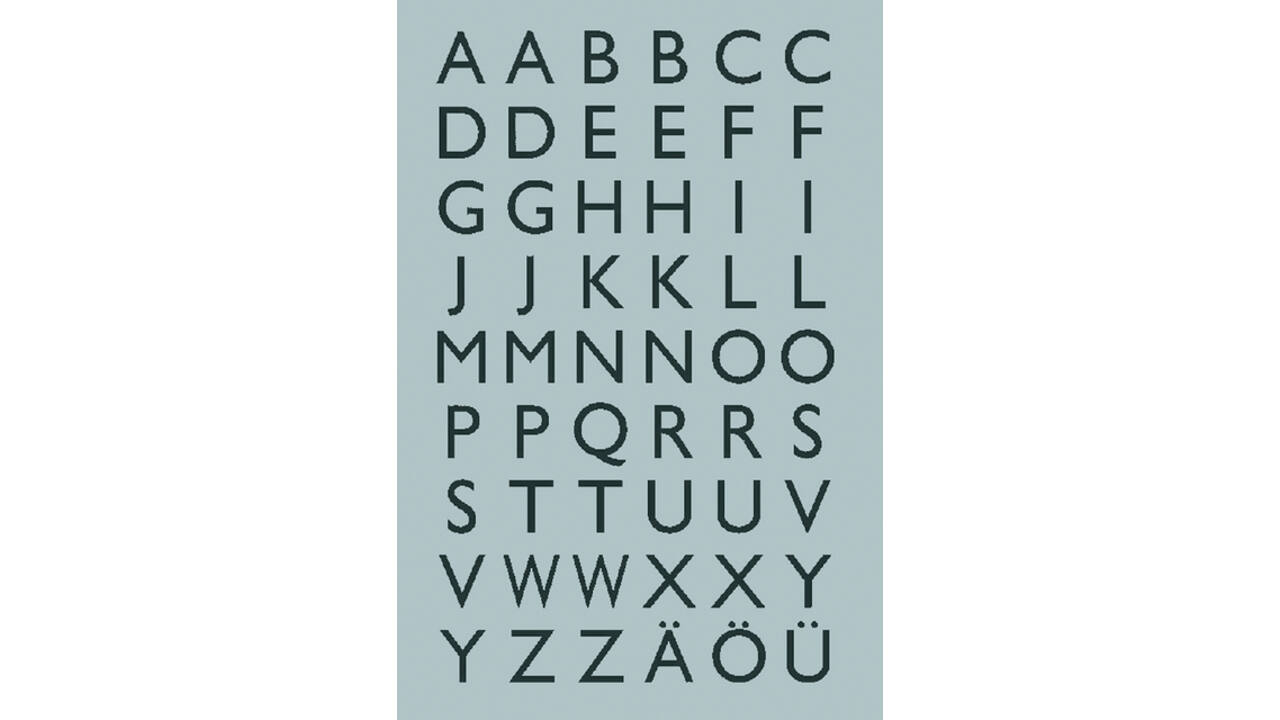 Etiket HERMA 4133 13x12mm letters A-Z zwart op zilver