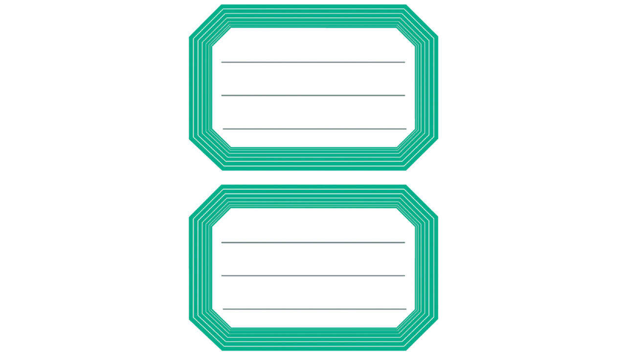 Etiket HERMA 5716 82x55mm schrift groene rand 12stuks