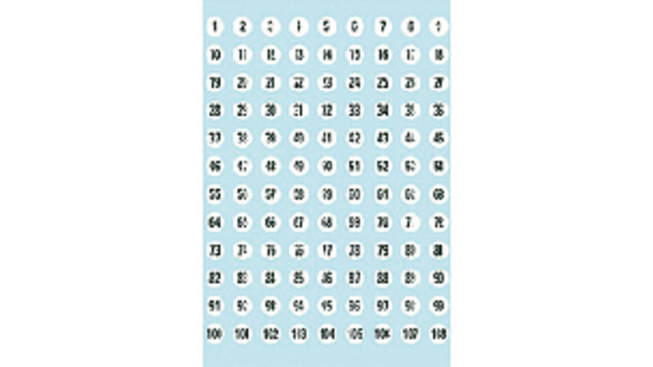 Etiket HERMA 4128 8mm getallen 1-540 540stuks