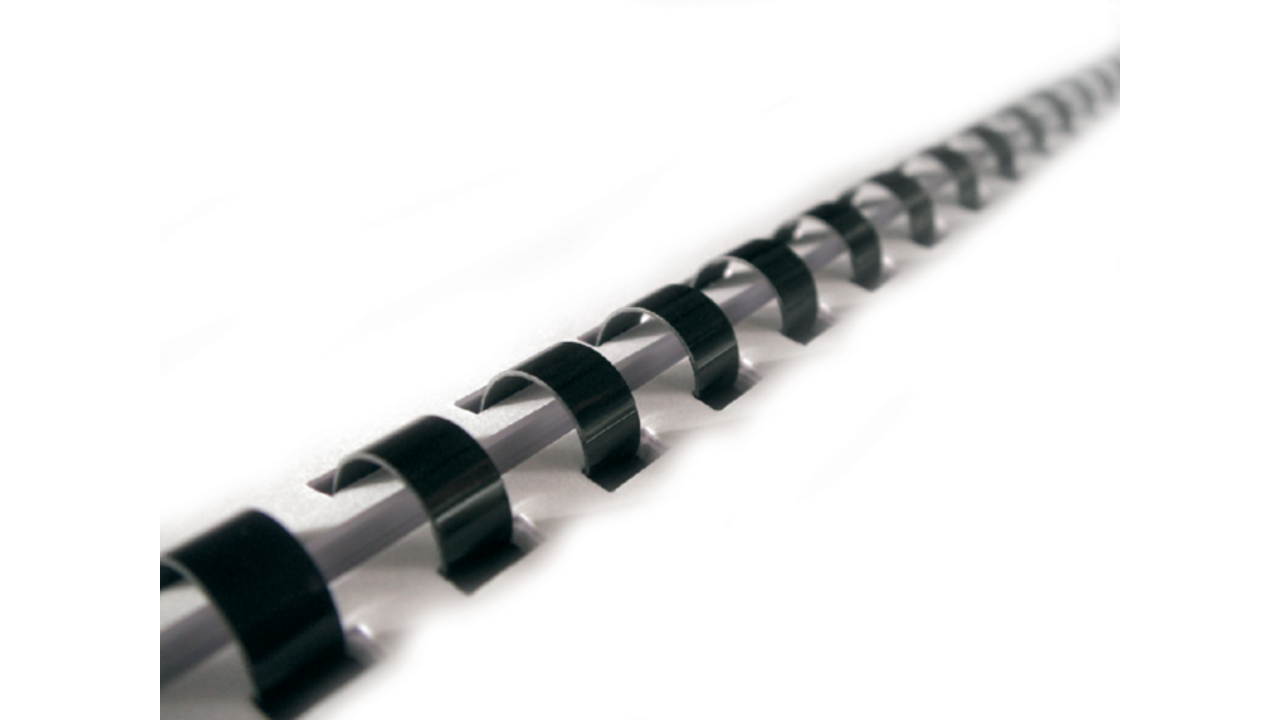 Bindrug GBC 10mm 21rings A4 zwart 25stuks