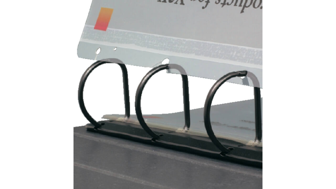 Opbergstrip Djois filestrip A4 295mm 2/4rings transparant 25 stuks