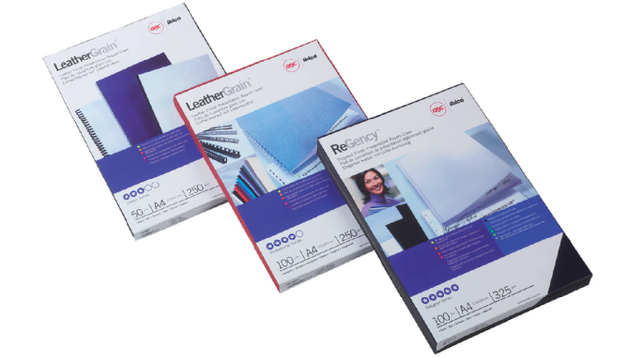 Voorblad GBC A4 lederlook wit 100 stuks