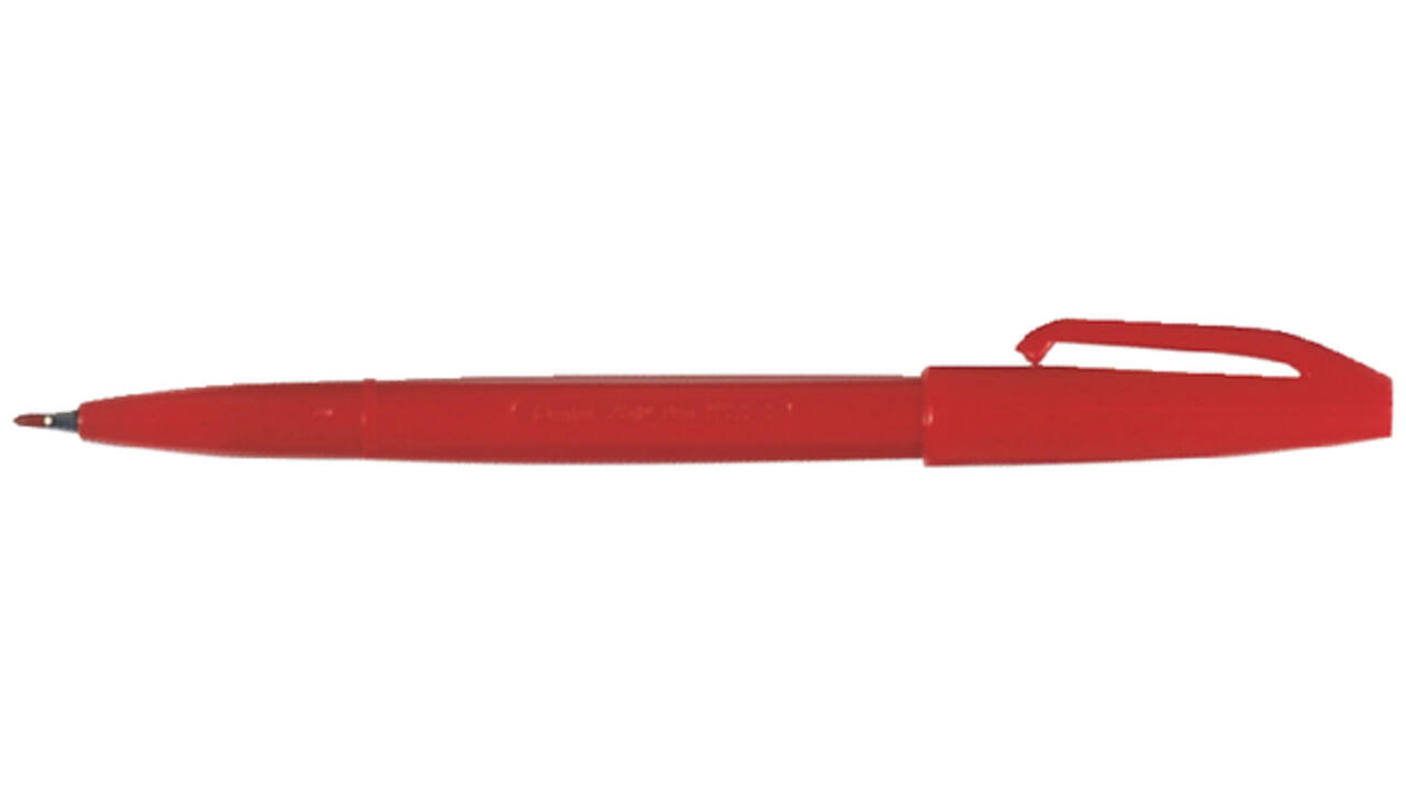 Fineliner Pentel Signpen S520 medium rood