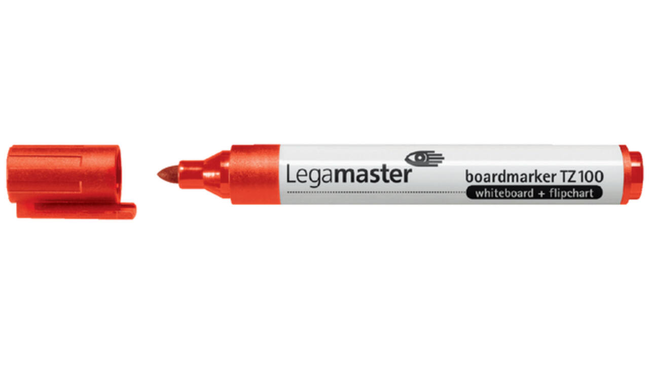 Viltstift Legamaster TZ 100 whiteboard rond 1.5-3mm rood