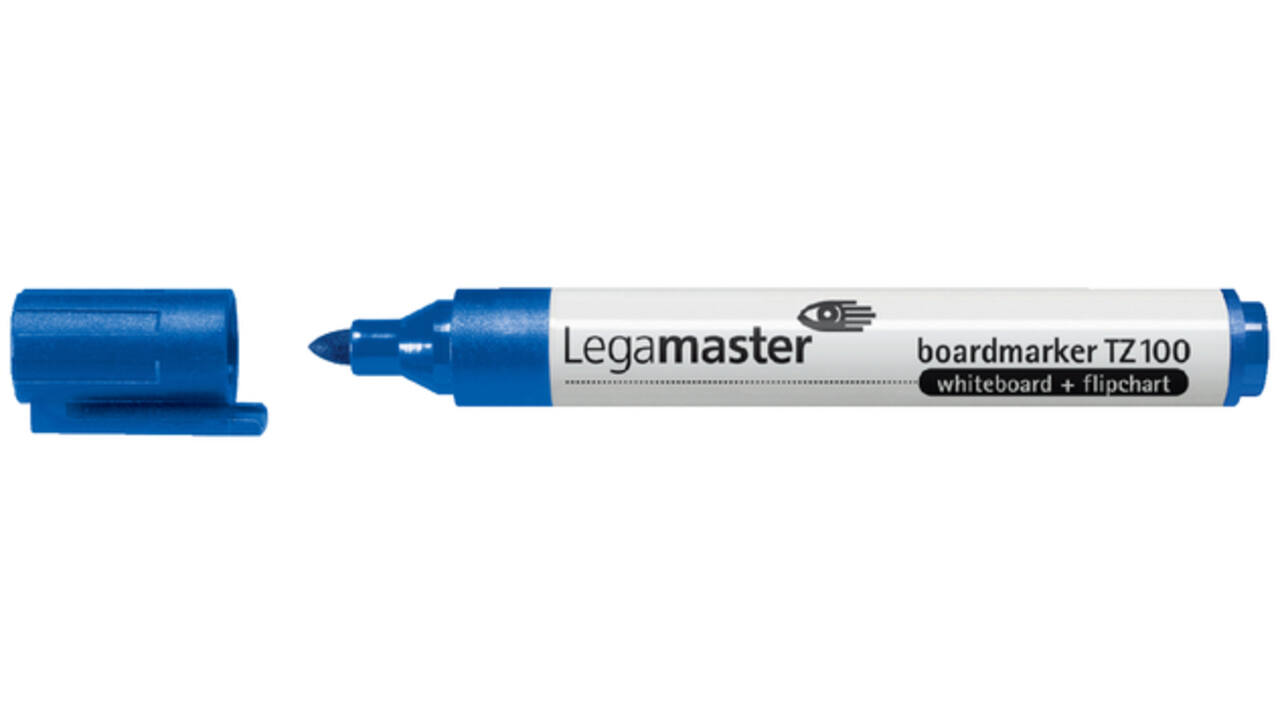Viltstift Legamaster TZ 100 whiteboard rond 1.5-3mm blauw
