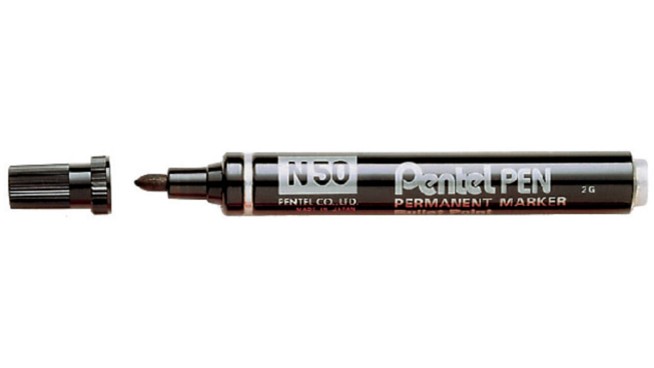 Viltstift Pentel N50 rond 1.5-3mm zwart