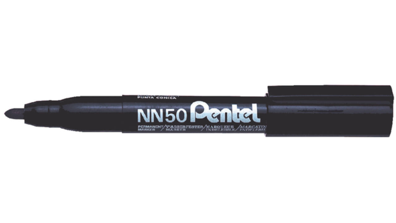Viltstift Pentel NN50 rond 1.3-3mm zwart