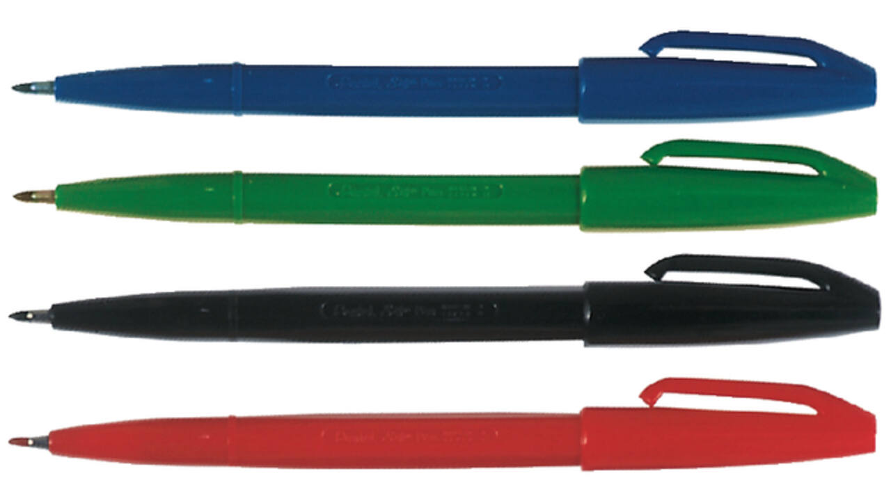 Fineliner Pentel Signpen S520 medium zwart