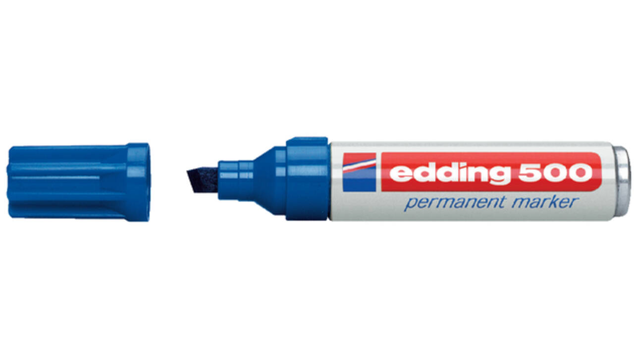 Viltstift edding 500 schuin 2-7mm blauw