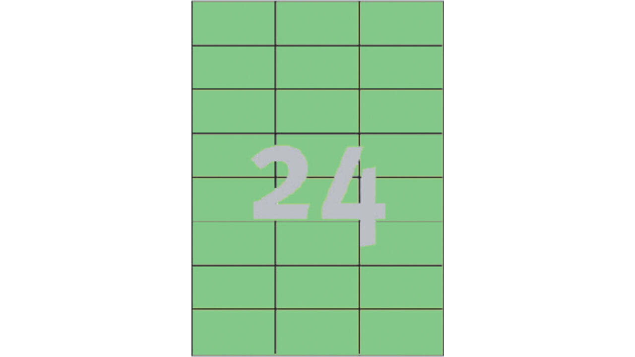 Etiket Avery Zweckform 3450 70x37mm groen 2400stuks