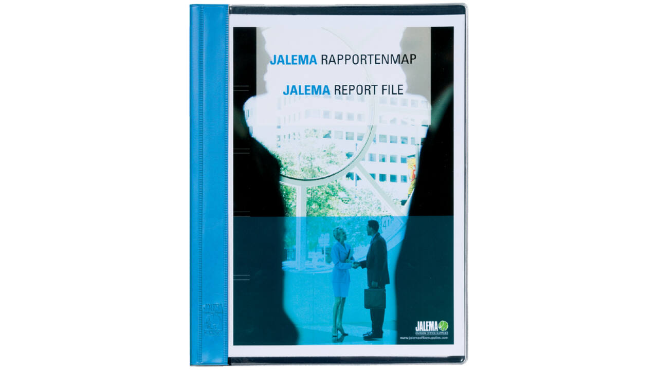 Rapportenmap Jalema A4 met snelhechter blauw