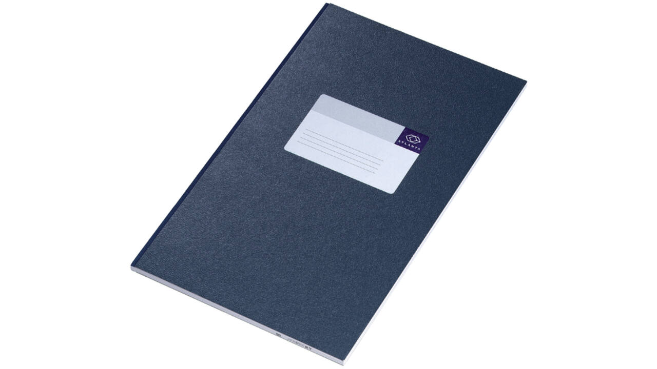 Notitieboek Djois Atlanta gelijmd 330x205 192blz lijn blauw