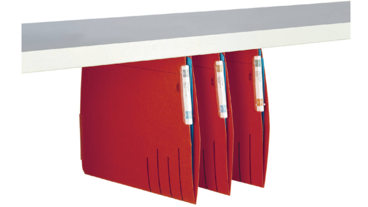 Hangmap Djois Secolor recycled lateraal voor legbord rood
