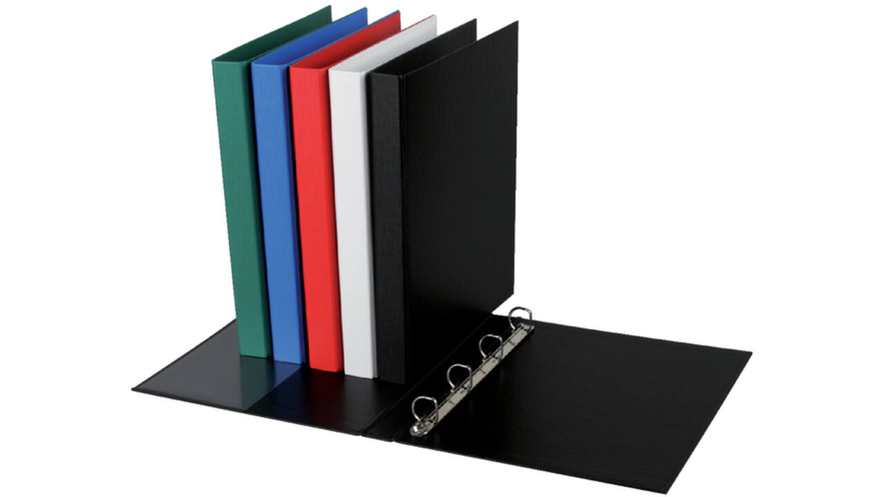 Ringband Quantore A4 4-rings D-mech 20mm PP assorti