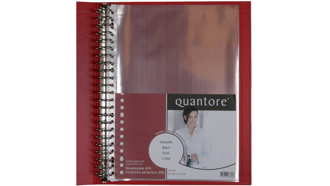 Showtas Quantore A4 23-gaats PP 0.11 glad 25 stuks