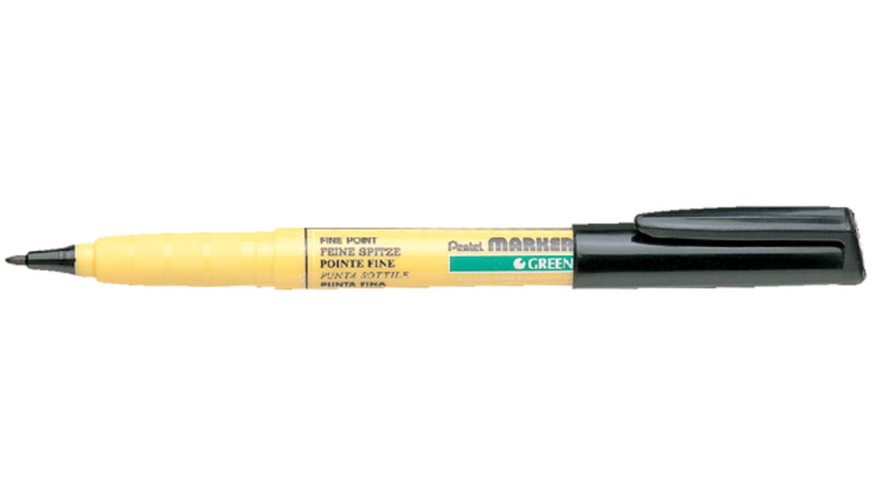 Viltstift Pentel NM10 textiel rond 1mm zwart