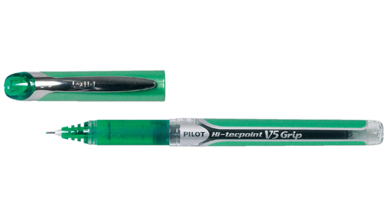 Rollerpen PILOT Hi-Tecpoint V5 Grip fijn groen
