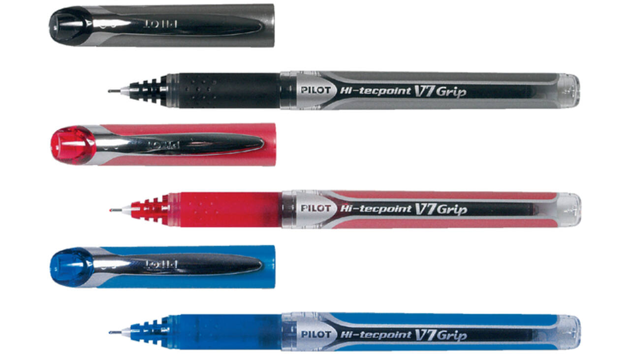 Rollerpen PILOT Hi-Tecpoint Grip V7 medium zwart