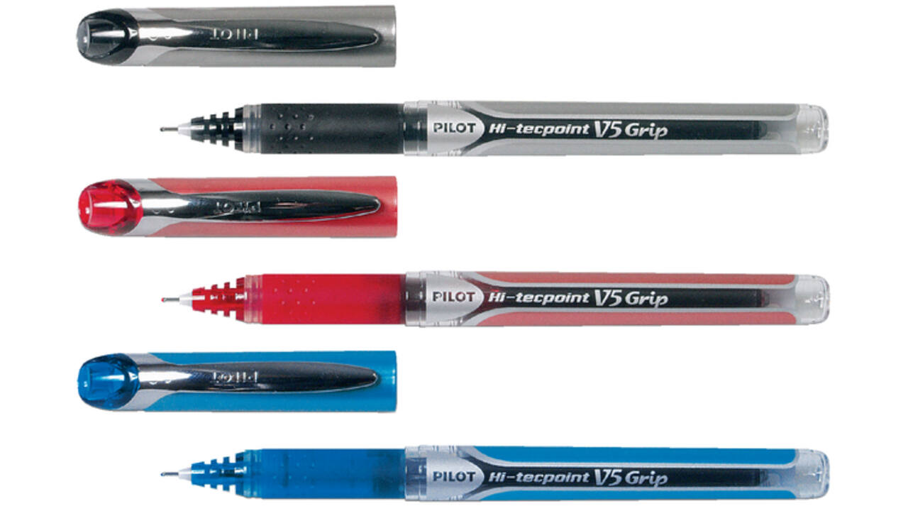 Rollerpen PILOT Hi-Tecpoint V5 Grip fijn blauw