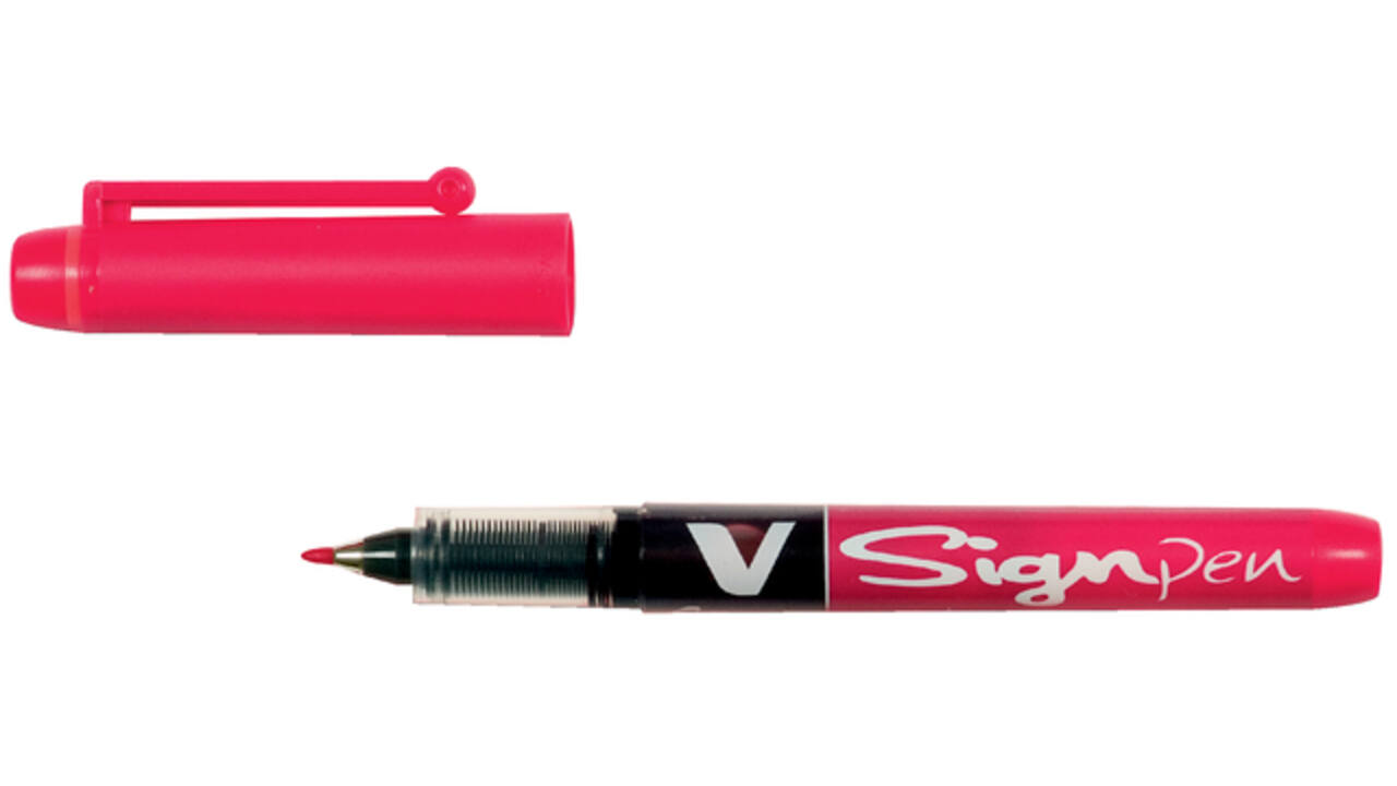 Fineliner PILOT V Signpen fijn rood