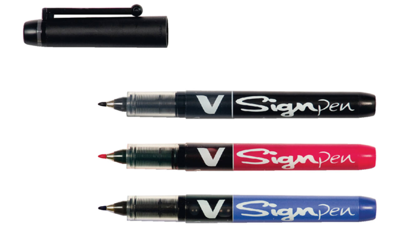 Fineliner PILOT V Signpen fijn blauw