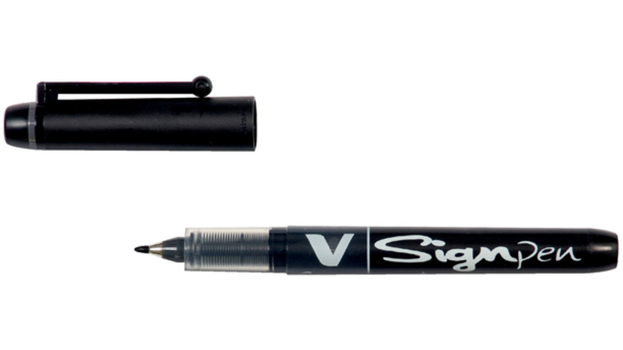 Fineliner PILOT V Signpen fijn zwart