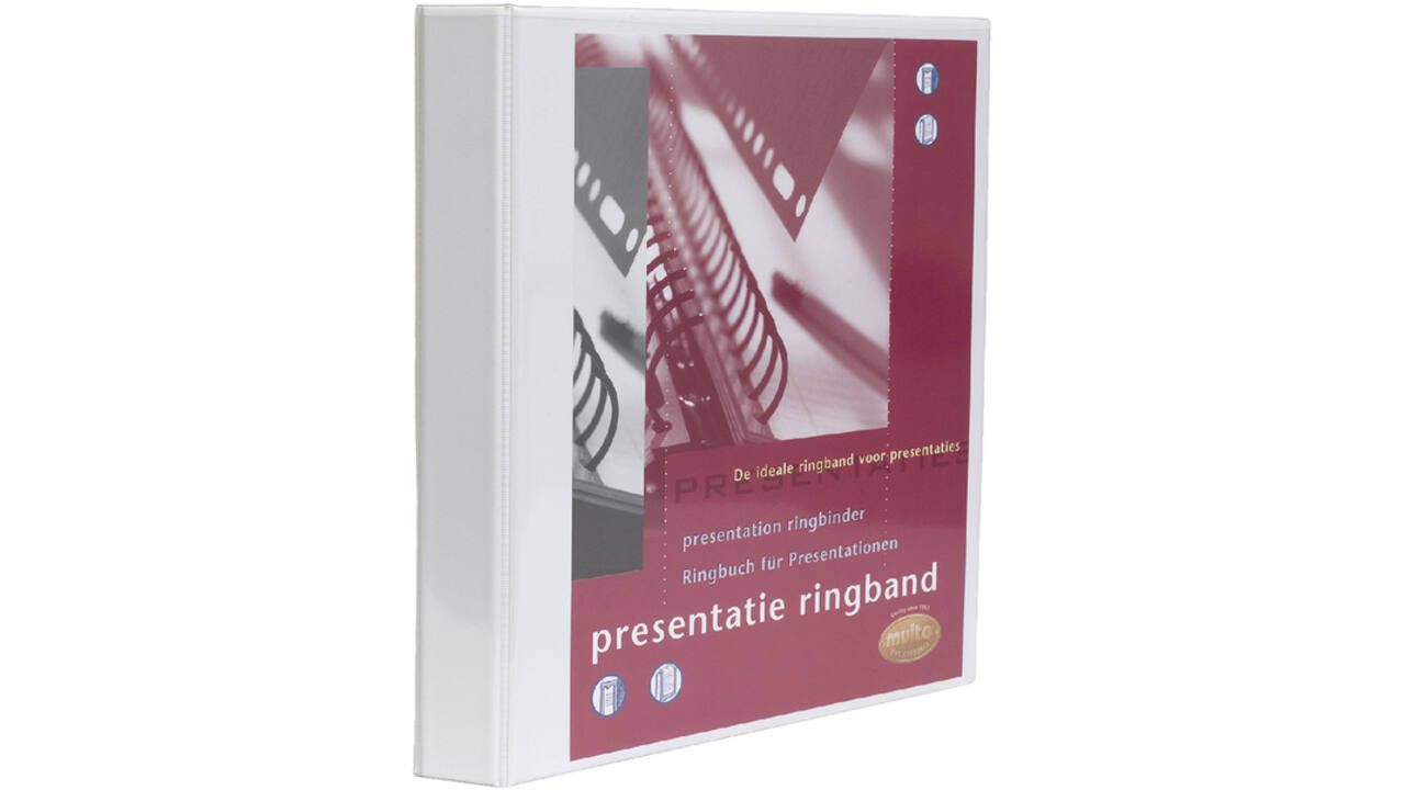 Presentatieringband Multo A4 23-rings O-mech 25mm wit