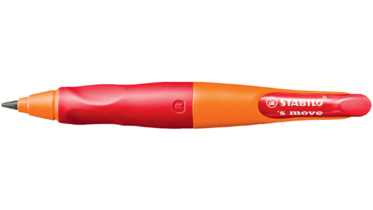 Vulpotlood STABILO Easyergo HB 3.15mm rechtshandig oranje/rood incl puntenslijper blister à 1 stuk