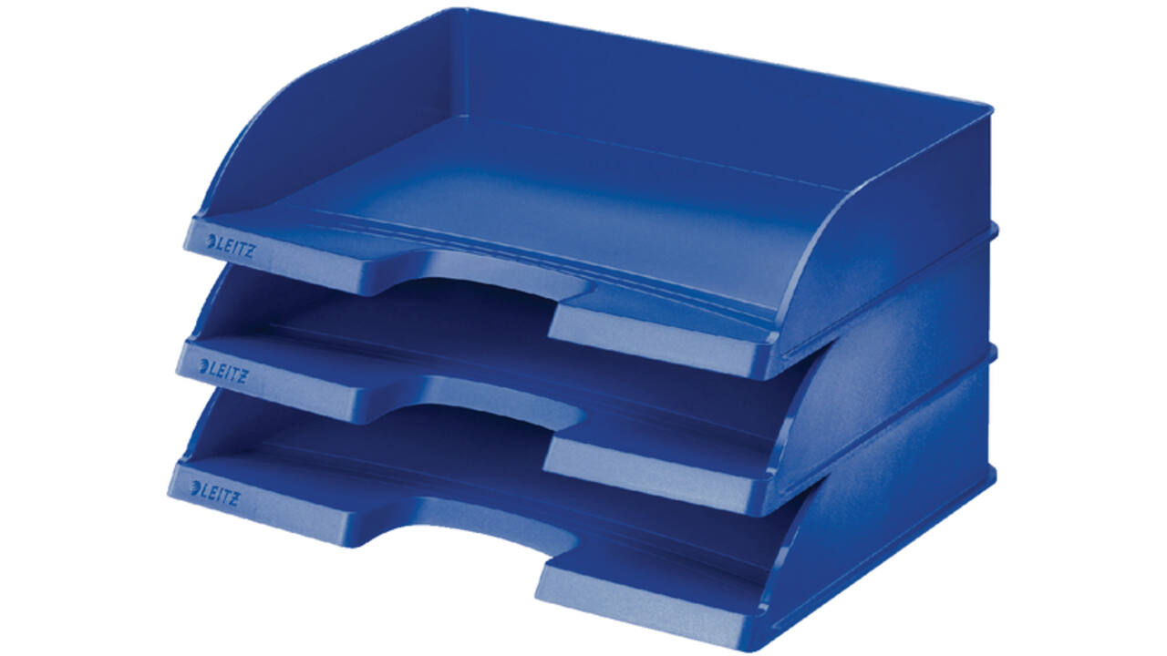 Brievenbak Leitz Plus A4 maxi dwars blauw