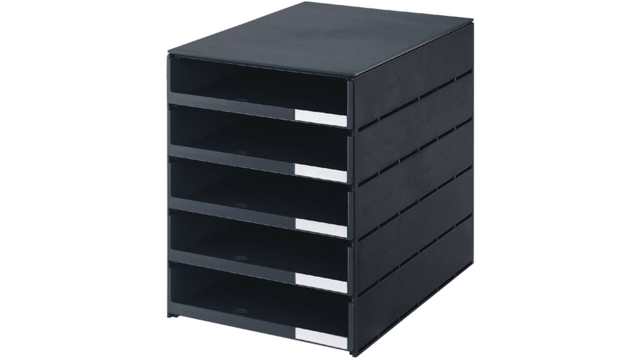 Ladenbox Styroval 5 laden open zwart