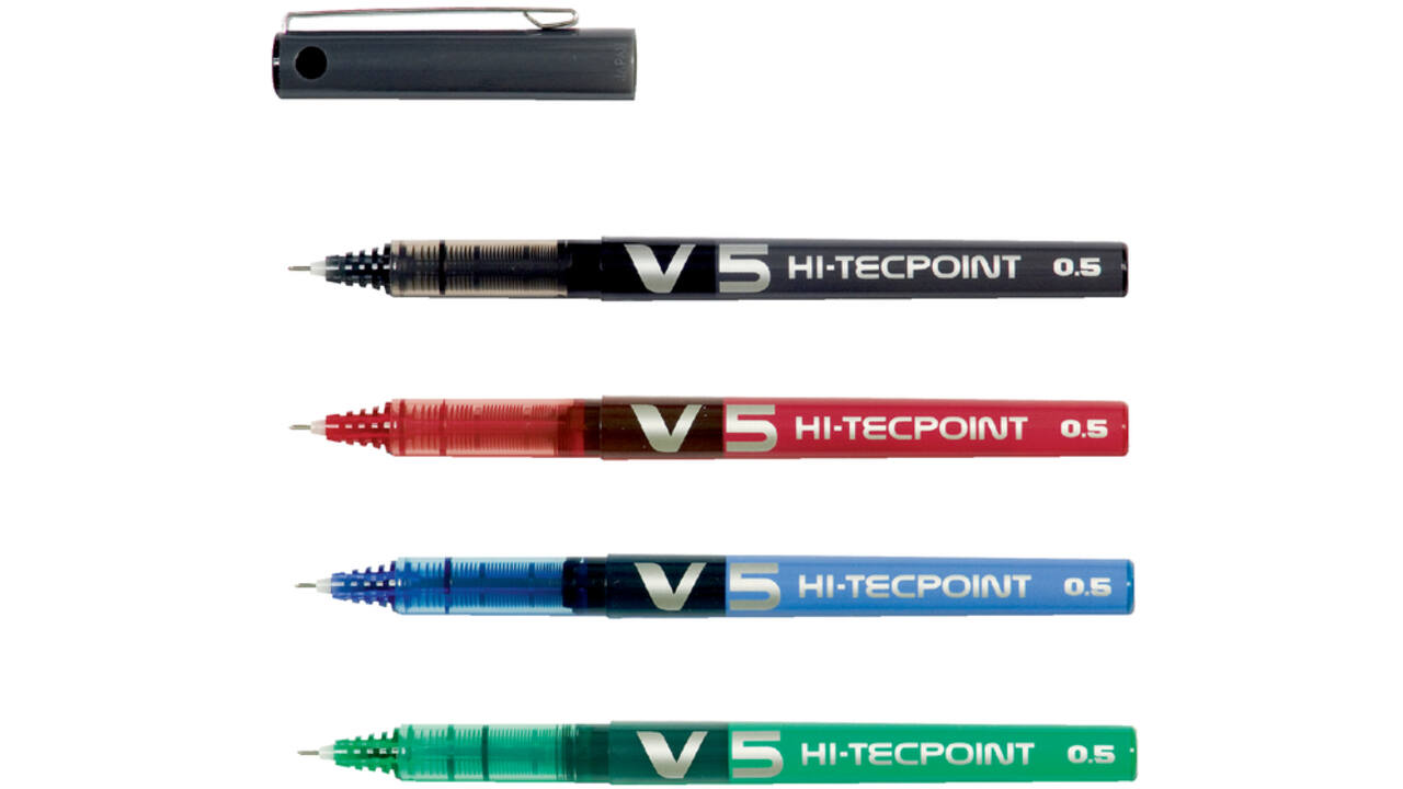 Rollerpen PILOT Hi-Tecpoint V5 fijn zwart