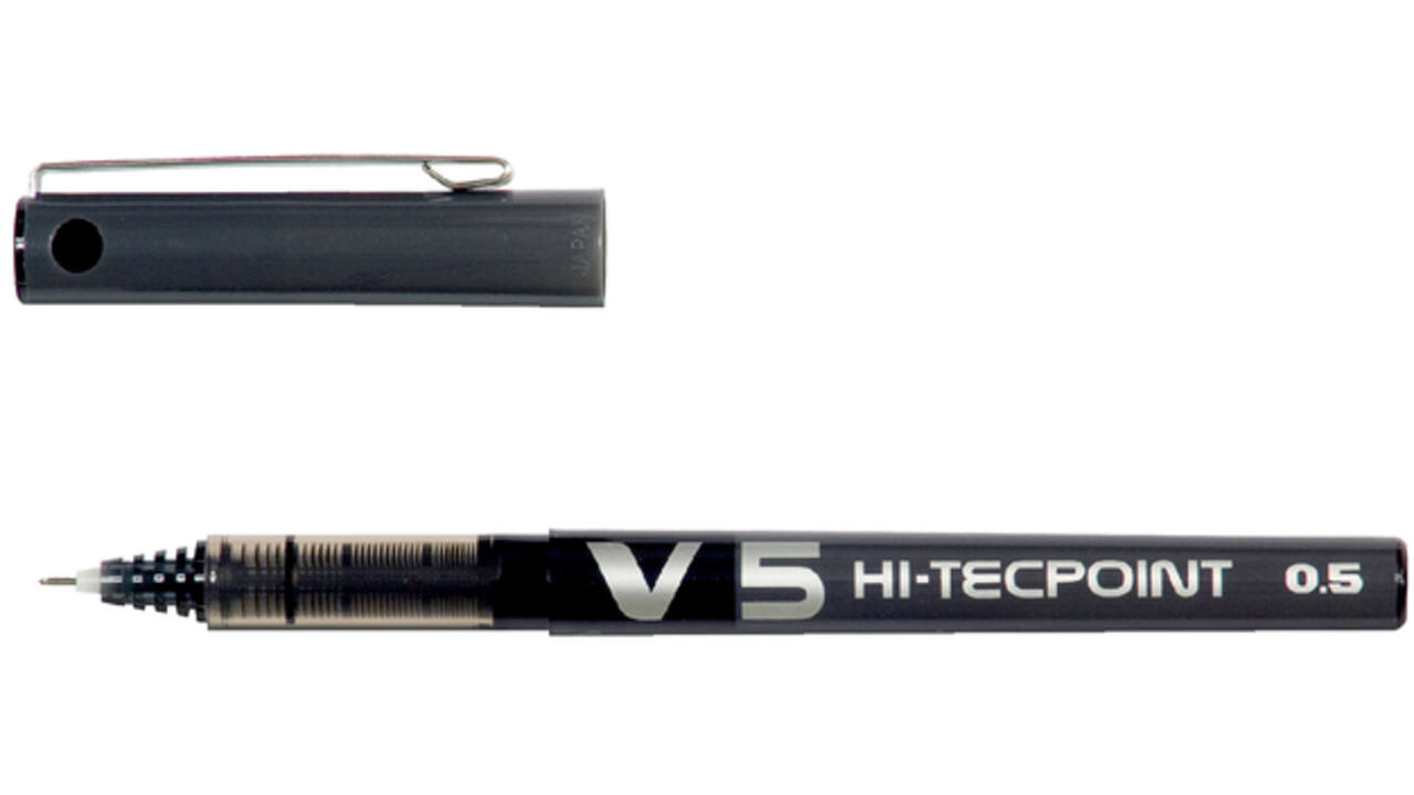 Rollerpen PILOT Hi-Tecpoint V5 fijn zwart