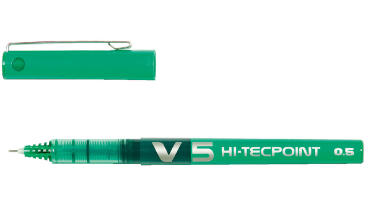 Rollerpen PILOT Hi-Tecpoint V5 fijn groen