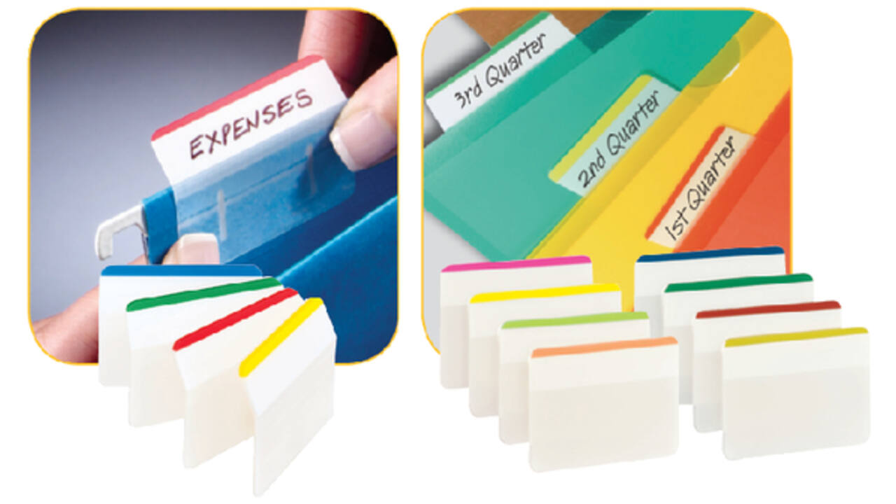 Indextabs Post-it 686A1 38x50.8mm strong gebogen assorti 24 tabs