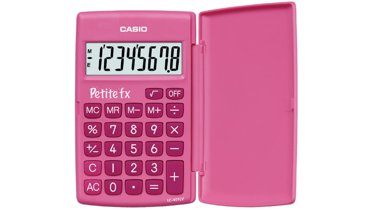 Rekenmachine Casio basisschool roze