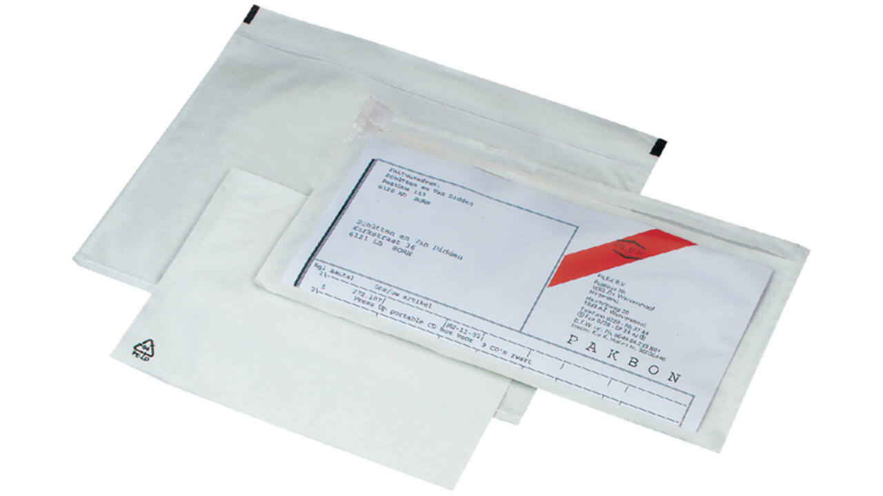 Paklijstenvelop IEZZY zelfklevend onbedrukt 162x122mm 250stuks