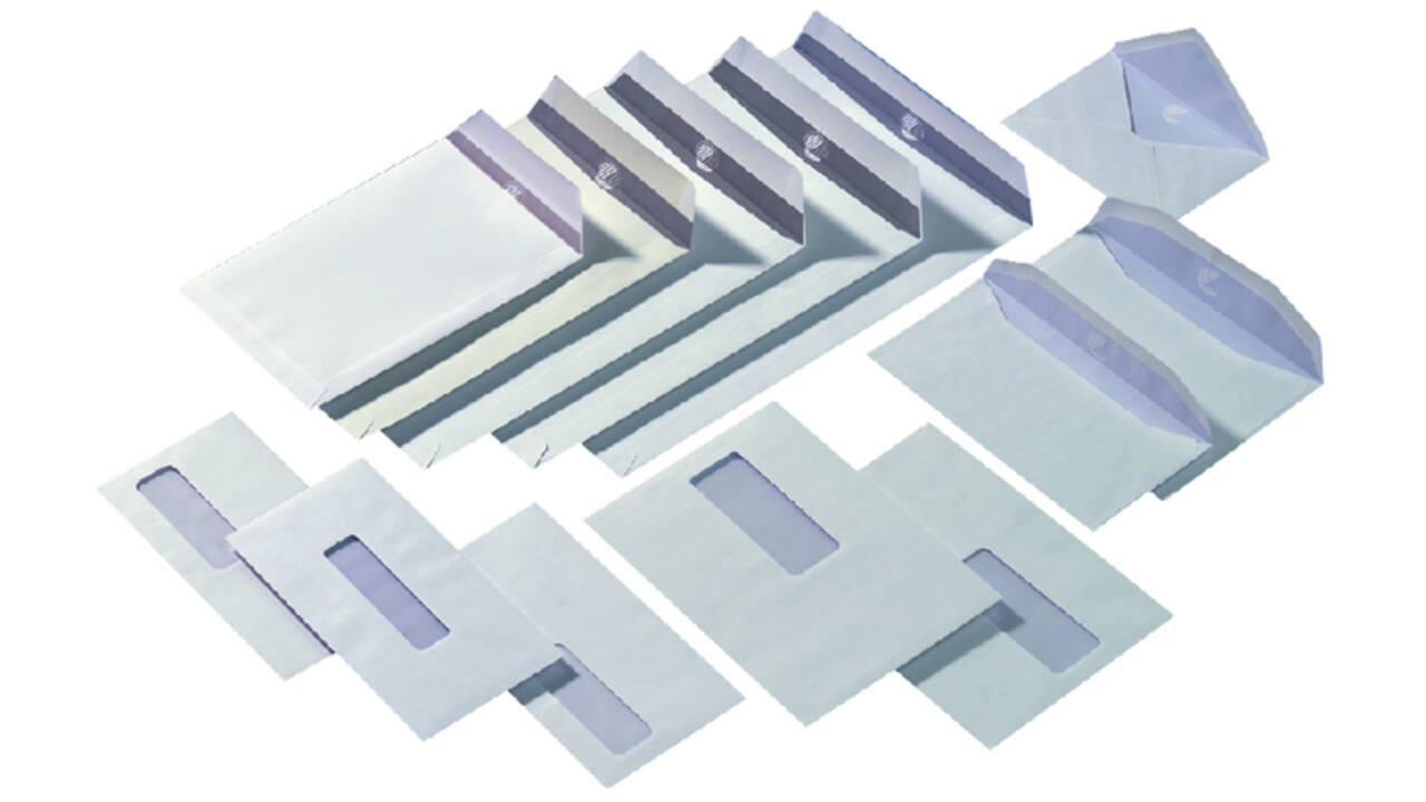 Envelop Quantore 156x220mm venster 4x11cm links 500stuks