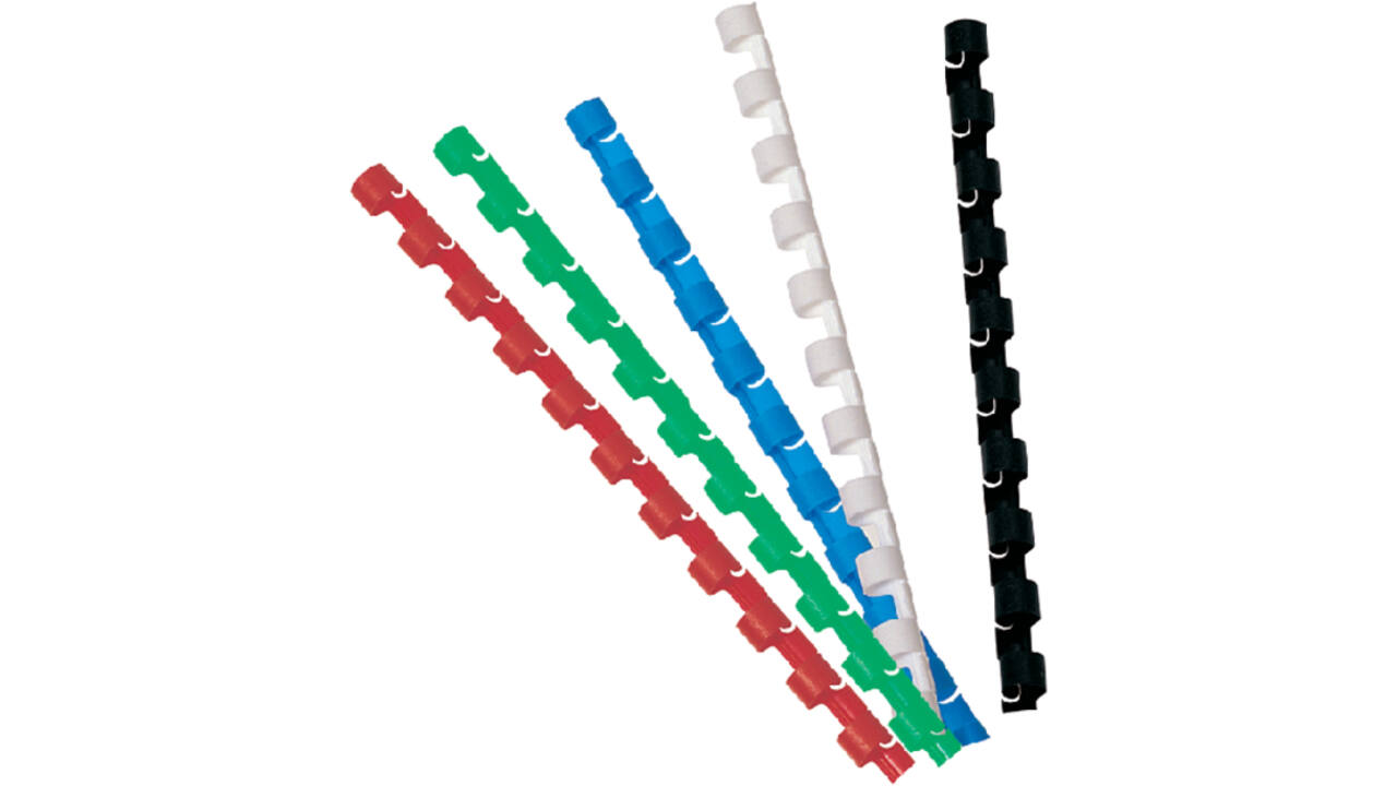 Bindrug GBC 8mm 21rings A4 blauw 100stuks