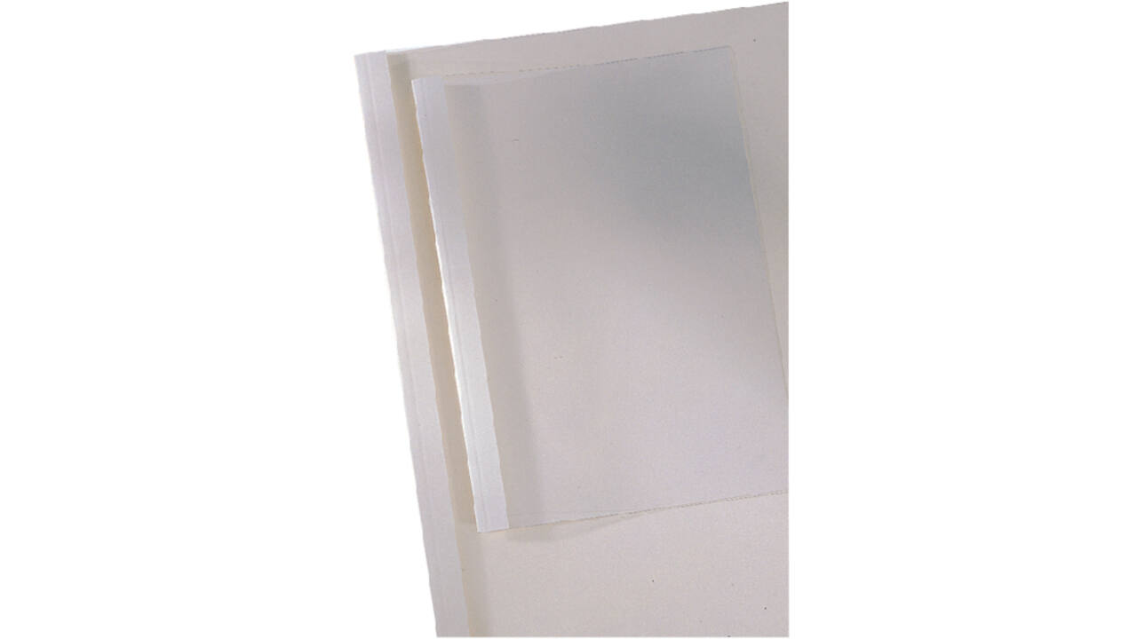 Thermische omslag GBC A4 8mm transparant/wit 100stuks