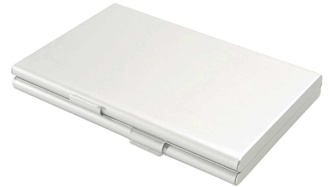 Visitekaartenhouder duo aluminium