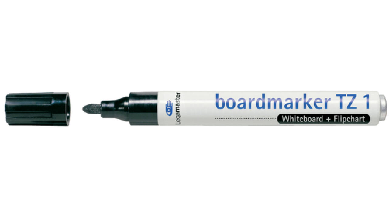 Viltstift Legamaster TZ 1 whiteboard rond 1.5-3mm zwart