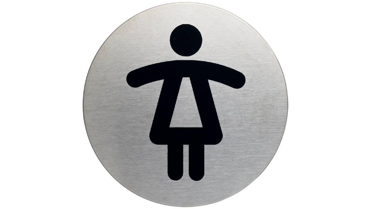 Infobord pictogram Durable 4904 wc dames rond 83Mm