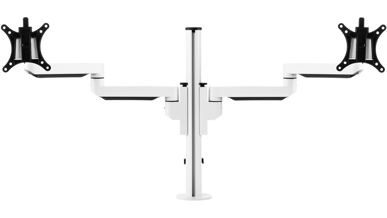 Monitorarm Galaxy Dubbel (Set) - Wit