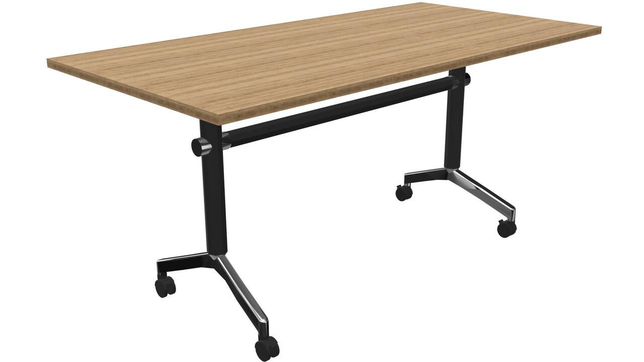 Turn & Go Klaptafel - 160x80cm - Zwart / Oak Medium