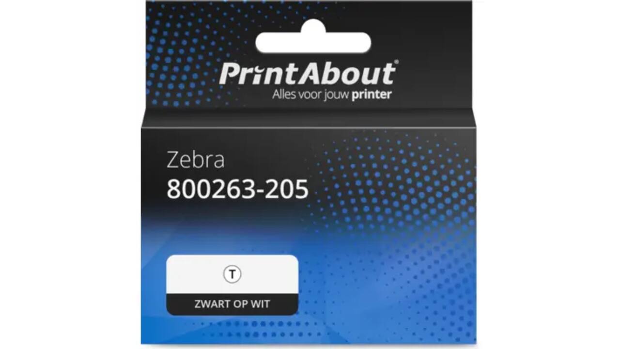 Huismerk Zebra 800263-205 zw/wit