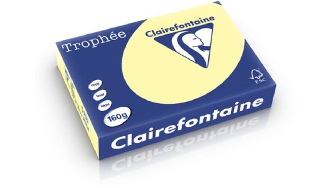 Kopieerpapier Clairefontaine Trophee 80gr A4 geel