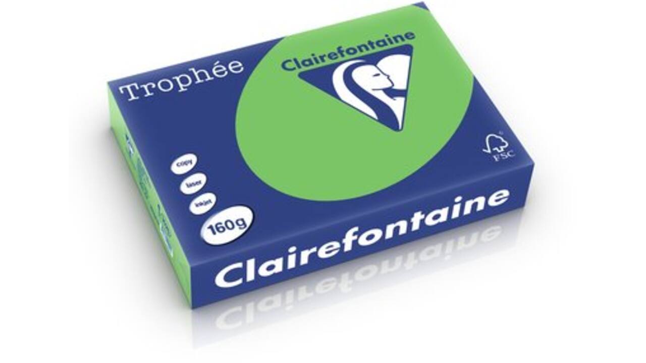 Kopieerpapier Clairefontaine Trophee intensief 80gr A4 grasgroen