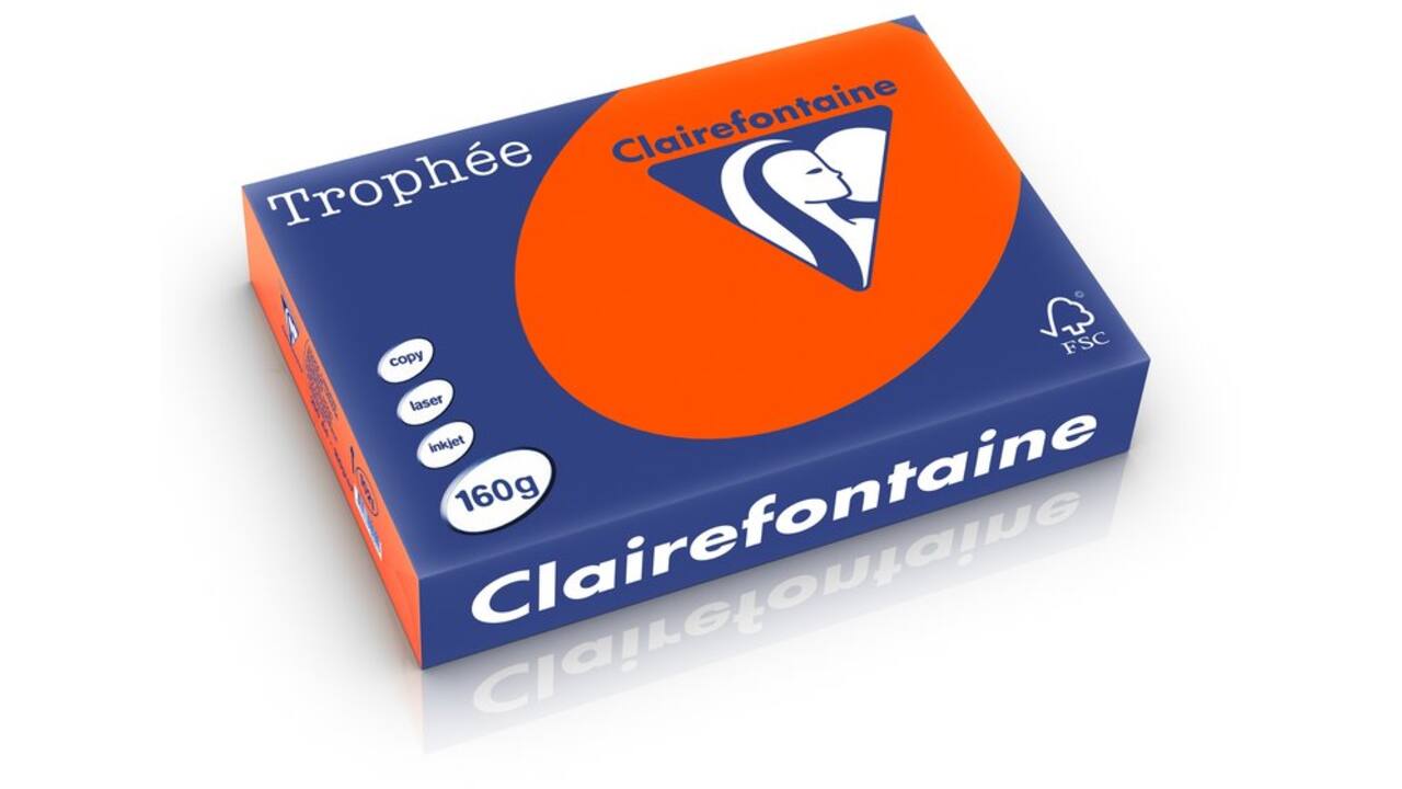 Kopieerpapier Clairefontaine Trophee (BE) 80gr A4 rood
