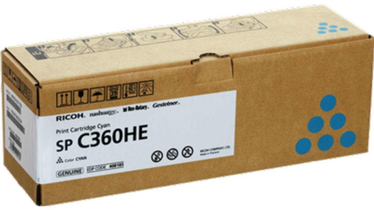 Ricoh SP C360HE tonercartridge cyaan (capaciteit 5.000 afdrukken)