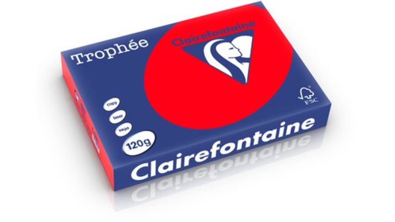 Clairefontaine Trophee (BE) intensief 120g/m² koraalrood 1327 297 x 420 mm A3 SG